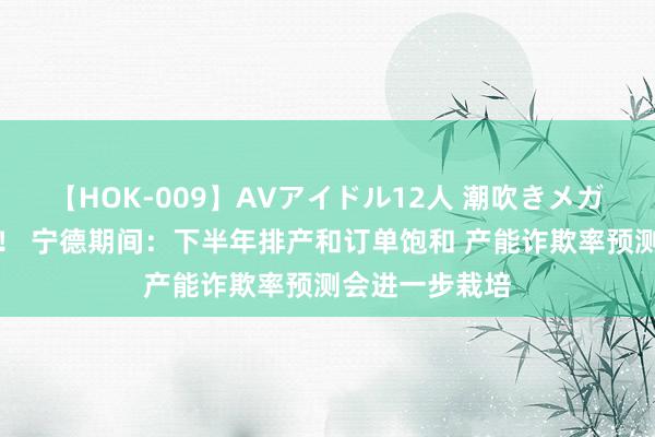 【HOK-009】AVアイドル12人 潮吹きメガファック！！！ 宁德期间：下半年排产和订单饱和 产能诈欺率预测会进一步栽培