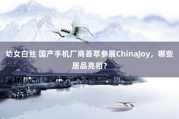 幼女白丝 国产手机厂商荟萃参展ChinaJoy，哪些居品亮相？