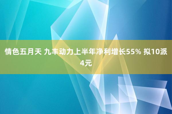 情色五月天 九丰动力上半年净利增长55% 拟10派4元