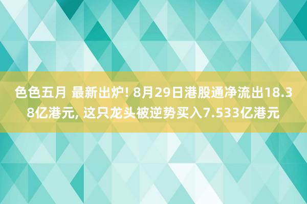 色色五月 最新出炉! 8月29日港股通净流出18.38亿港元， 这只龙头被逆势买入7.533亿港元