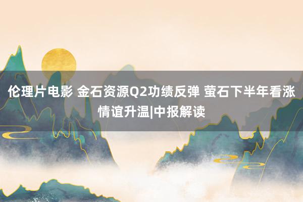 伦理片电影 金石资源Q2功绩反弹 萤石下半年看涨情谊升温|中报解读